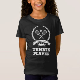 Camiseta Futuro jugador de tenis pro cita motivadora negro