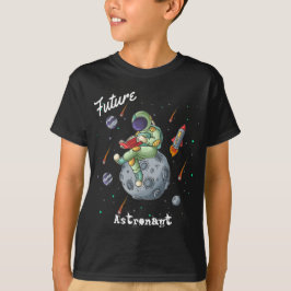Camiseta Futuro libro de lectura de cohete espacial astrona