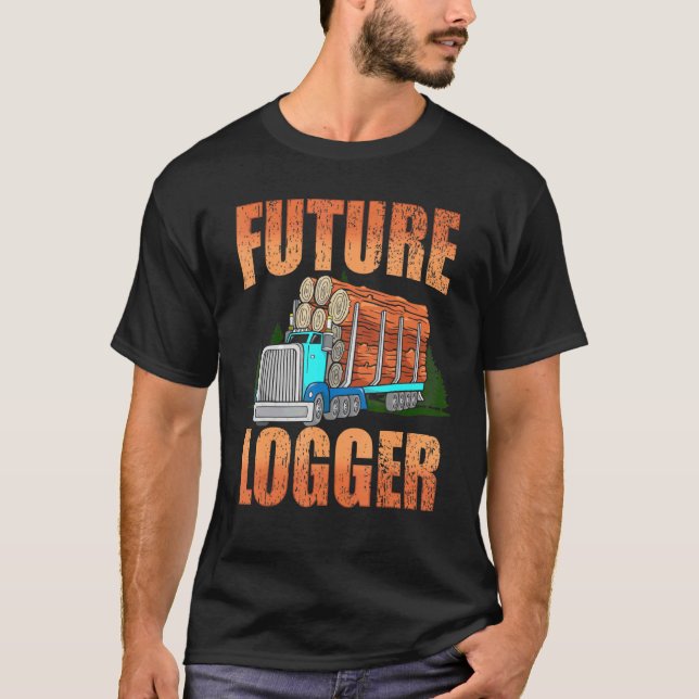 Camiseta Futuro Logger Lumberjack Wood Cutter Logging Sawmi (Anverso)