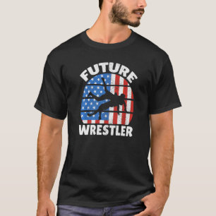 Camiseta Futuro luchador estadounidense Bandera estadounide
