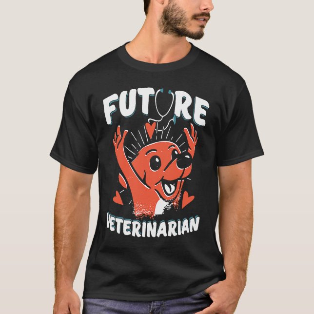 Camiseta Futuro médico veterinario de veterinaria (Anverso)