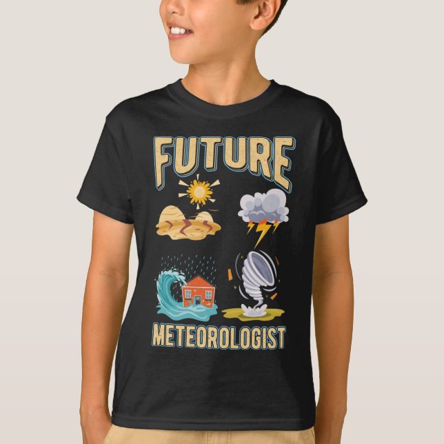Camiseta Futuro Meteorólogo Cuidado Observador del Clima (Anverso)