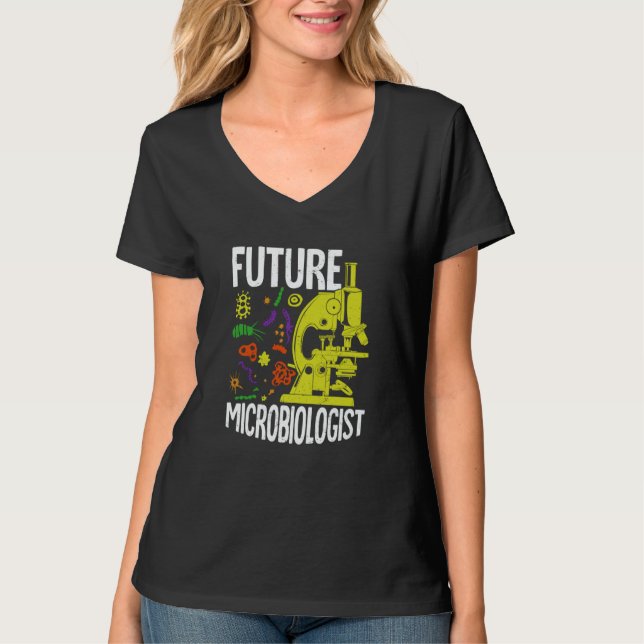 Camiseta Futuro microbiólogo para un estudiante de microbio (Anverso)
