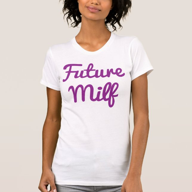 Camiseta Futuro Milf Púrpura (Anverso)