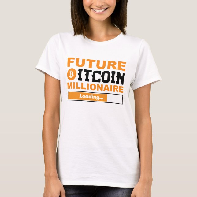 Camiseta Futuro Millonario Humor Bitcoin Criptomoneda (Anverso)