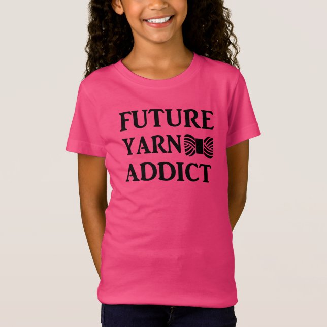 Camiseta Futuro niño adicto a la artesanía de yarn (Anverso)
