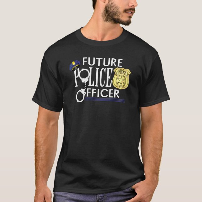 Camiseta Futuro Oficial De Policía Aplicación De La Ley Par (Anverso)