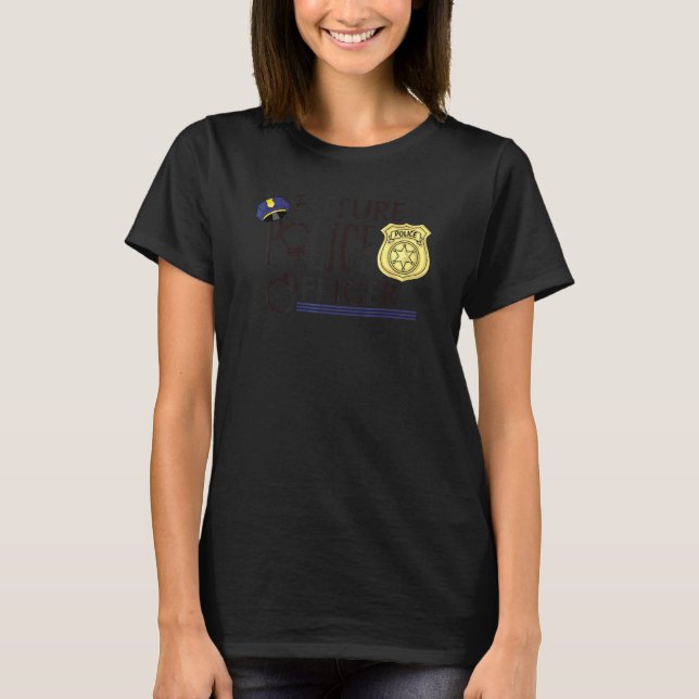 Camiseta Futuro Oficial De Policía Aplicación De La Ley Par (Anverso)
