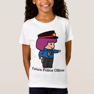 Camiseta Futuro Oficial de Policía de chicas Cuadros