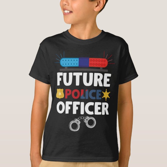 Camiseta Futuro oficial de policía disfrazó a policía de ni (Anverso)