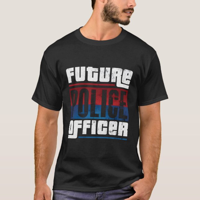 Camiseta Futuro Oficial de Policía Policía Policía Policía  (Anverso)