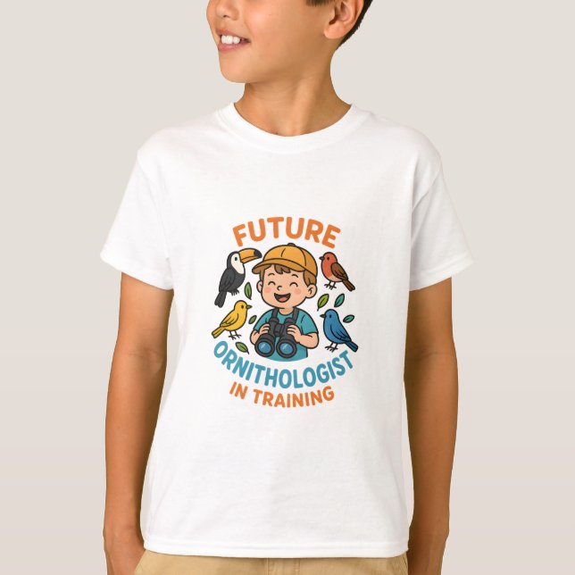 Camiseta Futuro Ornitólogo en Formación - Cute Birdwatchi (Anverso)