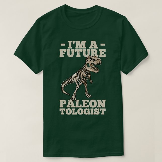 Camiseta Futuro Paleontólogo Dinosaurio 2 (Diseño del anverso)