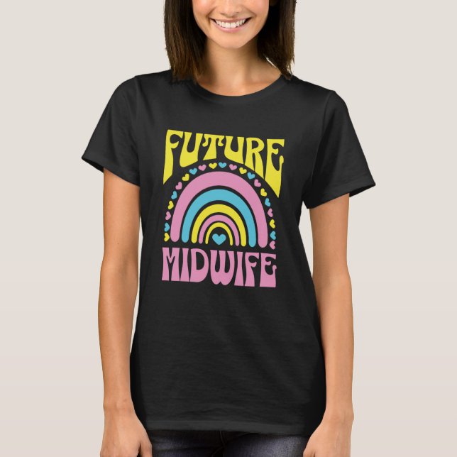 Camiseta Futuro partera brillante tren de parteras arco iri (Anverso)
