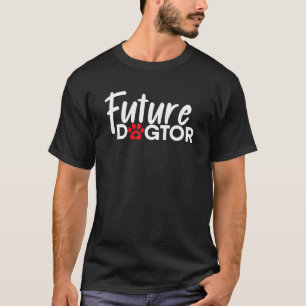 Camiseta Futuro perro gracioso Médica veterinario de perro 