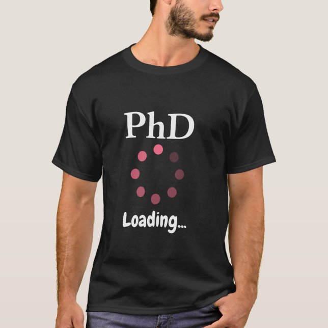 Camiseta futuro phd cargando divertida promoción finalizada (Anverso)