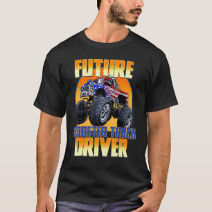 Camiseta Futuro piloto de camión monstruo Camión retro vint