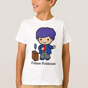 Camiseta Futuro político/orador con pelo azul