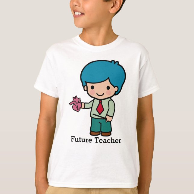 Camiseta Futuro profesor con corazón (Anverso)