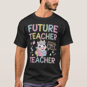 Camiseta Futuro profesor se burla de unicornio con tablero
