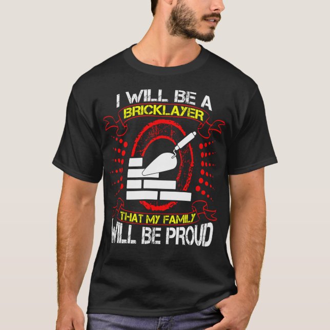 Camiseta Futuro regalo de Orgullo de la Familia Bricklayer (Anverso)