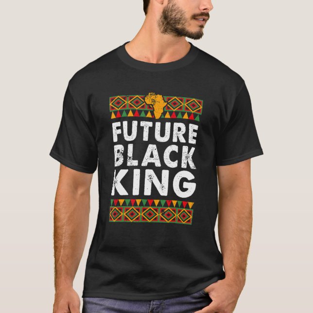 Camiseta Futuro Rey Negro Orgulloso de Melanin P afroameric (Anverso)