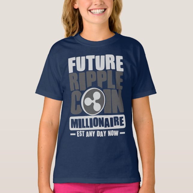 Camiseta Futuro RIPPLE Coin Millionaire - Este en cualquier (Anverso)