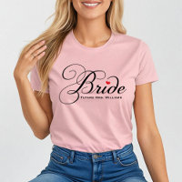 Futuro Sra. Bride Personalizado Script Boda Rosa