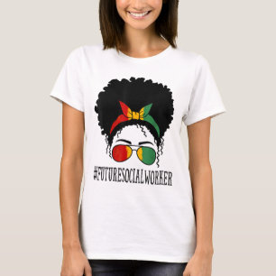 Camiseta Futuro trabajador social mujer desordenada histori
