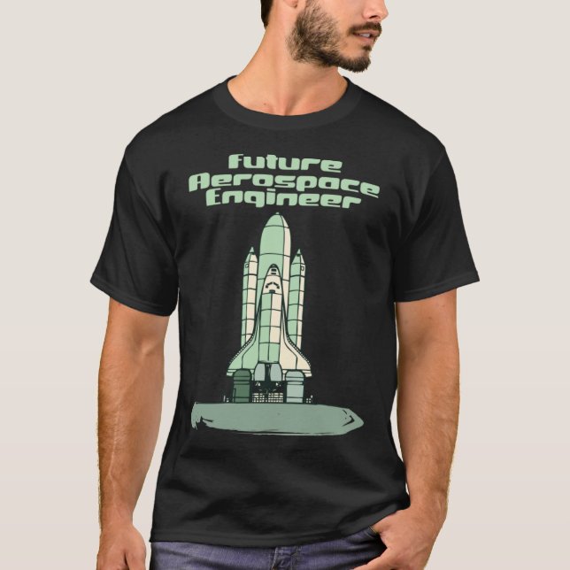 Camiseta Futuro Verde Ingeniero Aeroespacial Para Niños Esp (Anverso)