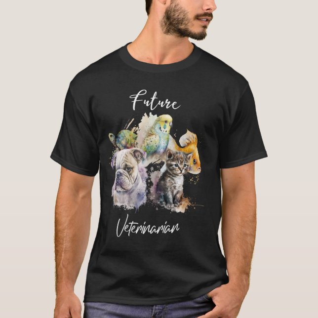 Camiseta Futuro veterano asistente técnico de Vet, pasante  (Anverso)
