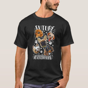 Camiseta Futuro veterinario aspirando a los perros