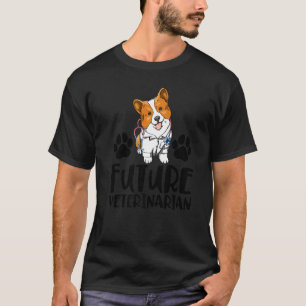Camiseta Futuro veterinario Corgi Mujeres aman al perro do