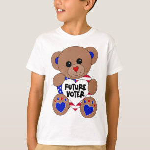 Camiseta Futuro votante Teddy Bear Niños votan las eleccion