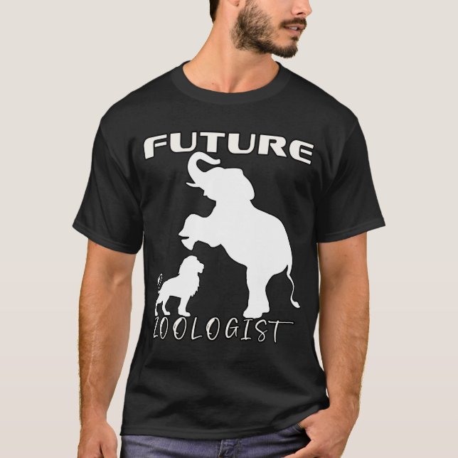 Camiseta Futuro Zoólogo Curte Zoology Students Gracioso Zoo (Anverso)