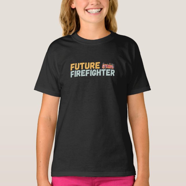 Camiseta Futuros niños y adolescentes bomberos (Anverso)