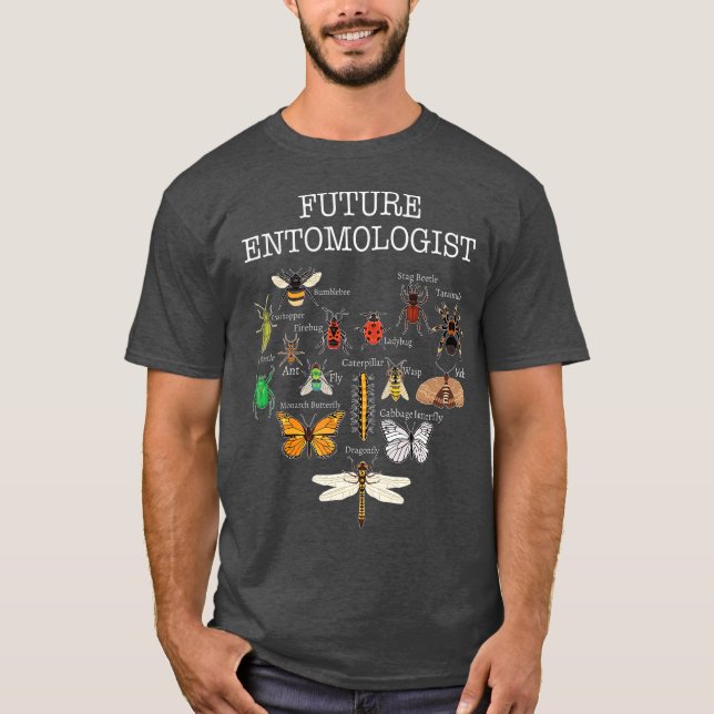 Camiseta Futuros Tipos De Insecos De Entomólogos (Anverso)