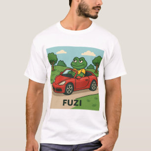 Camiseta FUZI - Roadtrip King   Rana Guay en un convertible