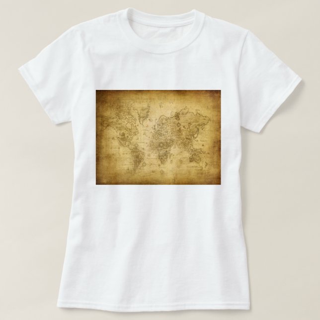 Camiseta Fuzzy Express® Old Map Woman (Diseño del anverso)