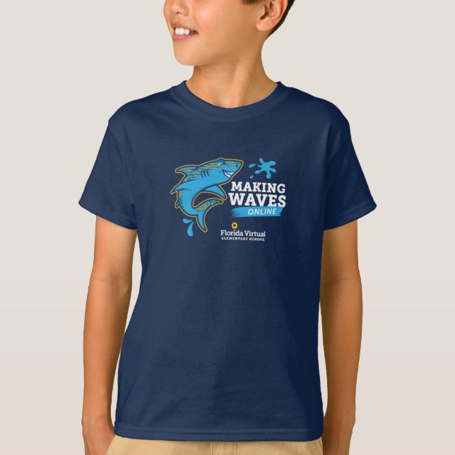 Camiseta FVES Haciendo olas en línea para jóvenes (Anverso)