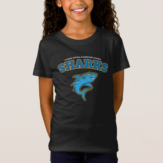 Camiseta FVES Shars, negro/joven (Anverso)