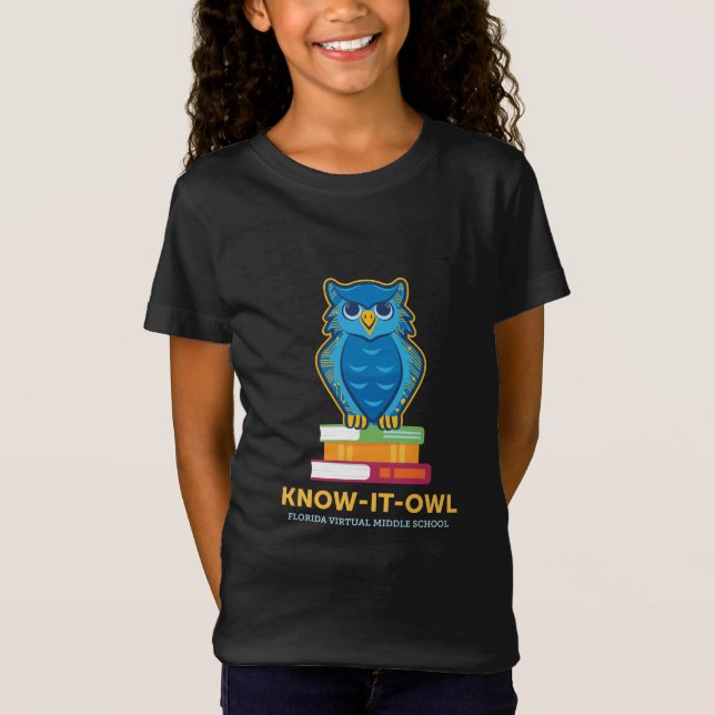 Camiseta FVMS Know-It-All, Juventud Negra (Anverso)