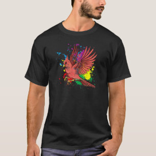 Camiseta Fying Splash Cardinal Bird