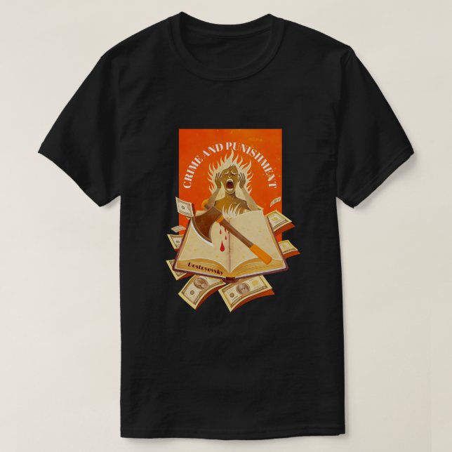 Camiseta Fyodor Dostoevsky, Crimen y Castigo (Diseño del anverso)