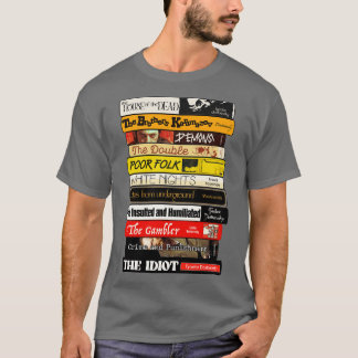 Camiseta Fyodor Dostoyevsky Books Stack
