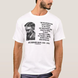 Camiseta G.B. Shaw Progress depende de hombre irrazonable