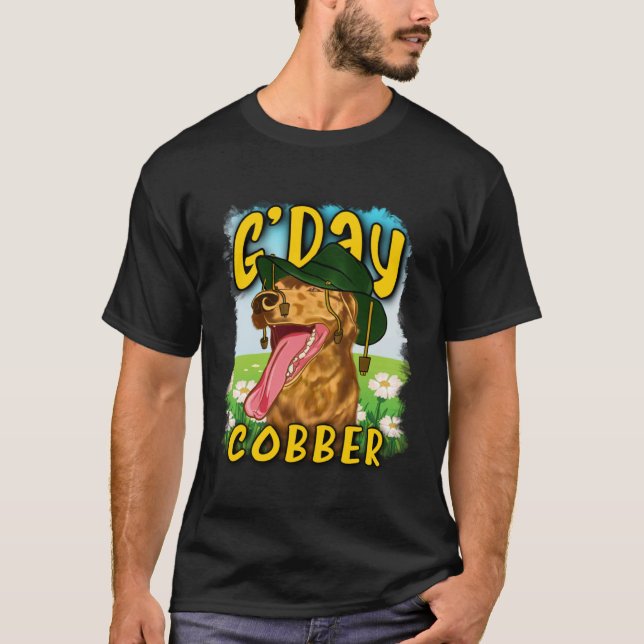 Camiseta G day Cobber  Hello Mate  Australian Dog Aussie Di (Anverso)