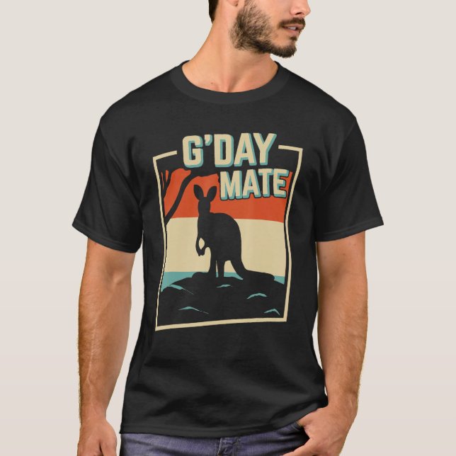 Camiseta G Day Mate GDay Australian Kangaroo Aussie 1 (Anverso)