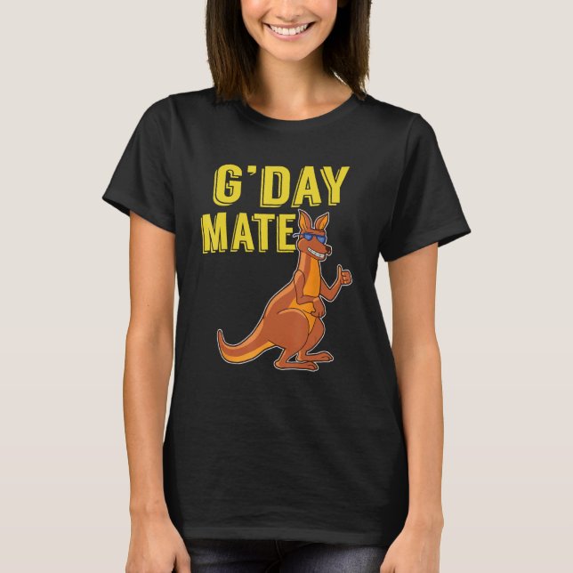Camiseta G Day Mate GDay Australiano Kangaroo Aussie (Anverso)