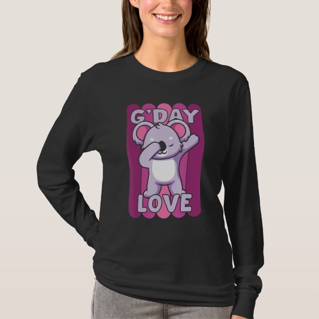 Camiseta G Day Mate Love GDay Australian Sweetheart Koala W (Anverso)